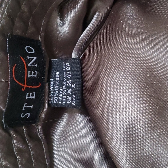 olive Stefeno cap, wool blend, sz S - Picture 3 of 8